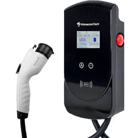 Primecom 50 or 80 Amp Level 2 EV Charger - 50 Feet Cord Lengths Only In ElectoGb