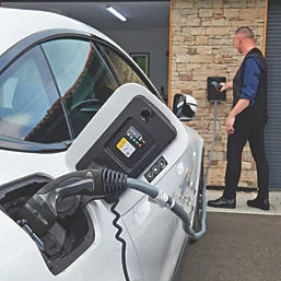 MASTERPLUG 1 PORT 7.4KW MODE 3 TYPE 2 SOCKET TETHERED SMART EV CHARGER WITH 5M CABLE BLACK Only In ElectoGb