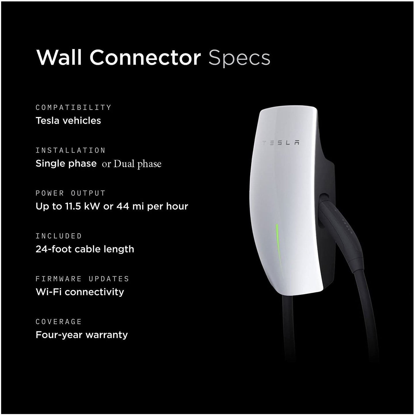 Tesla Gen 3 Wall Connector, Tesla Home Electrical Vehicle Charging Station Only In ElectoGb