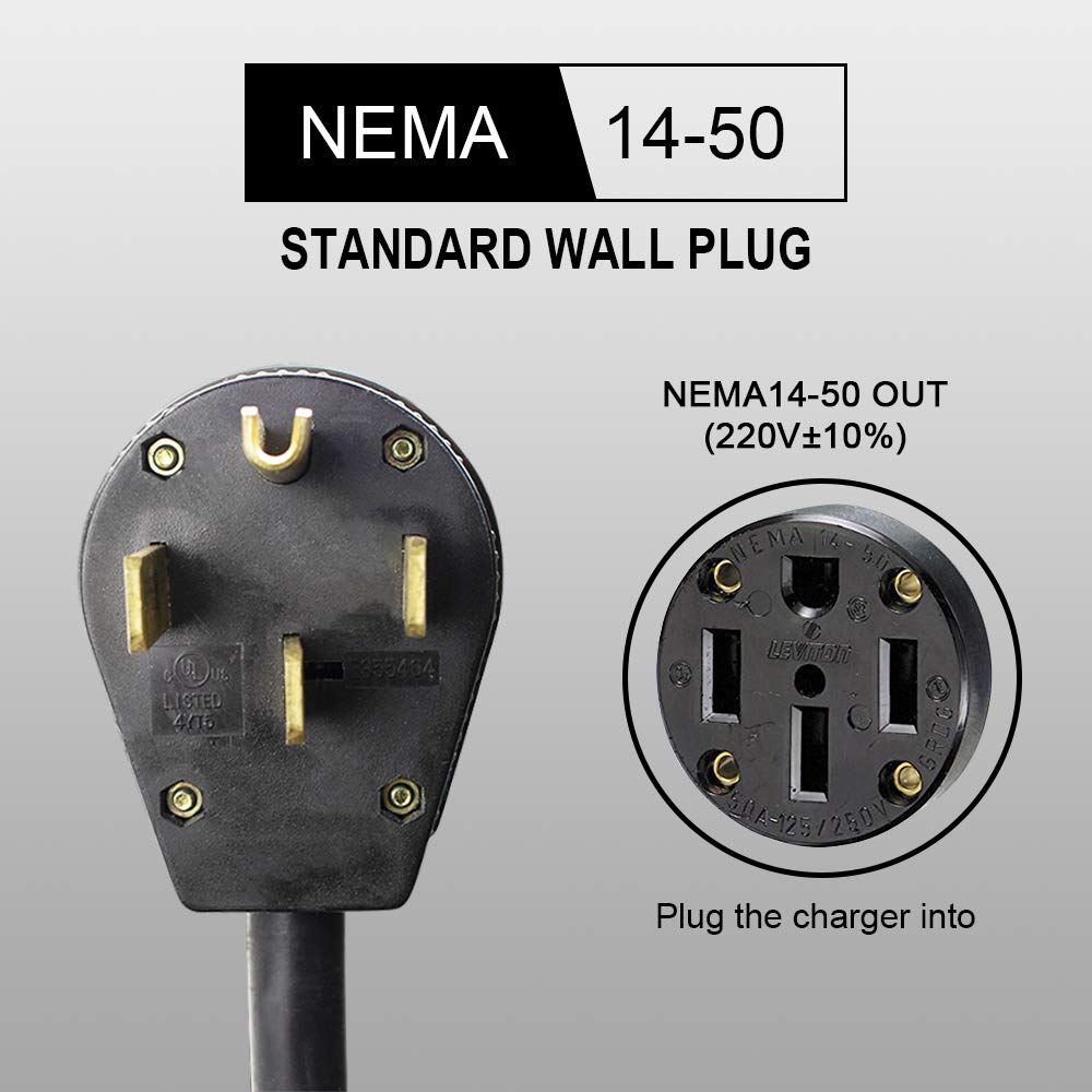 Primecom 32 & 40 Amp Level 2 EV Charger | 220 Volt | 25 & 30 Feet Length Only In ElectoGb