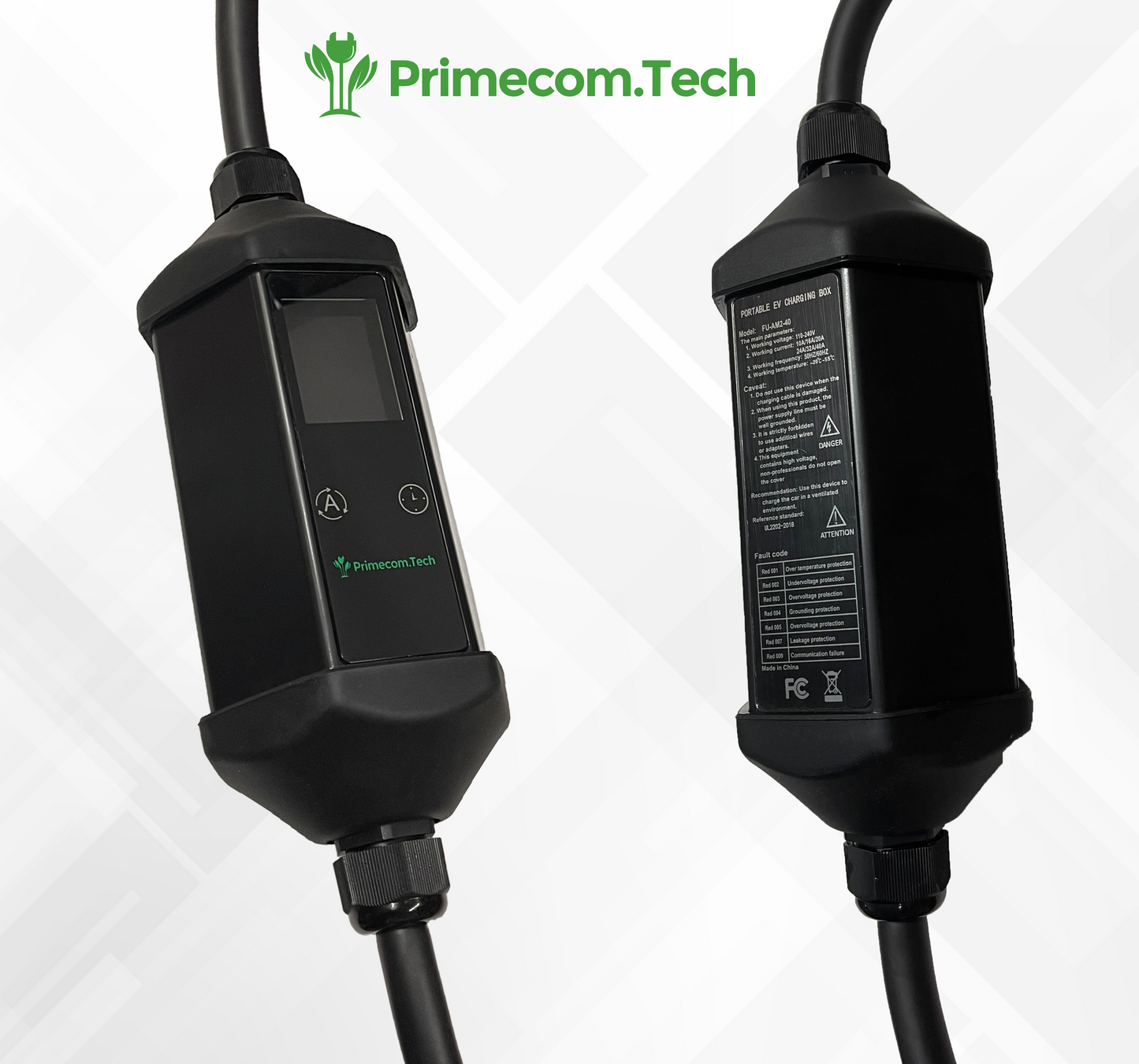 Primecom 40 & 48 Amp Level 2 EV Charger 220 Volt | 30 - 40 - 50 Feet Only In ElectoGb