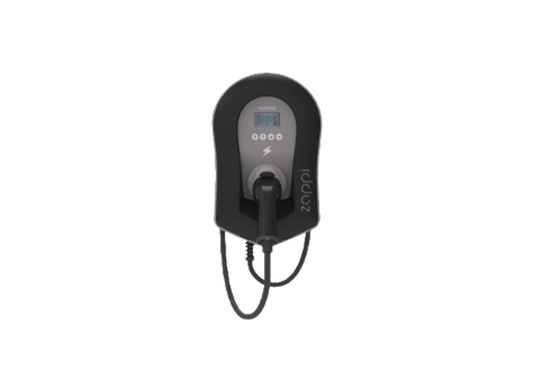 Zappi  Multiphase ev charger 7kw to 22kw tethered black Only In ElectoGb